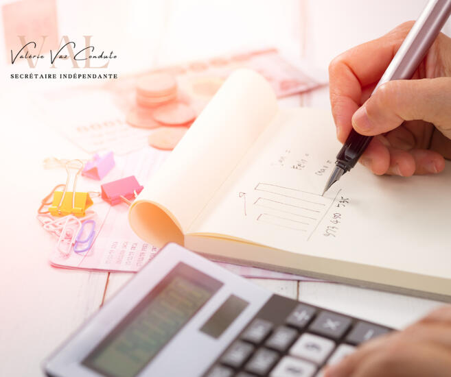 Préparation comptable – Secrétaire 77 Secrétaire indépendante réalisant le rapprochement bancaire, classant et transmettant les documents au cabinet comptable pour une entreprise en Seine-et-Marne (77)